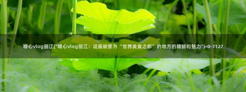 糖心Vlog搬运网站：糖心vlog丽江(